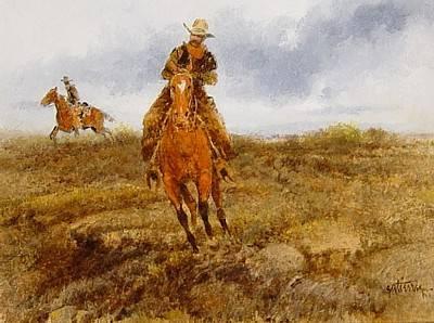 Sample artwork by Raul Gutierrez (Born 1935), known for western subjects, illustrator, cartoonist - View similar artists and auction records